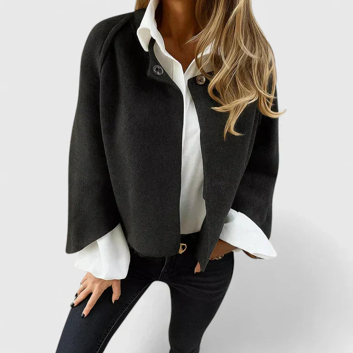 Lorena | Soft Wool-Blend Cape Cardigan