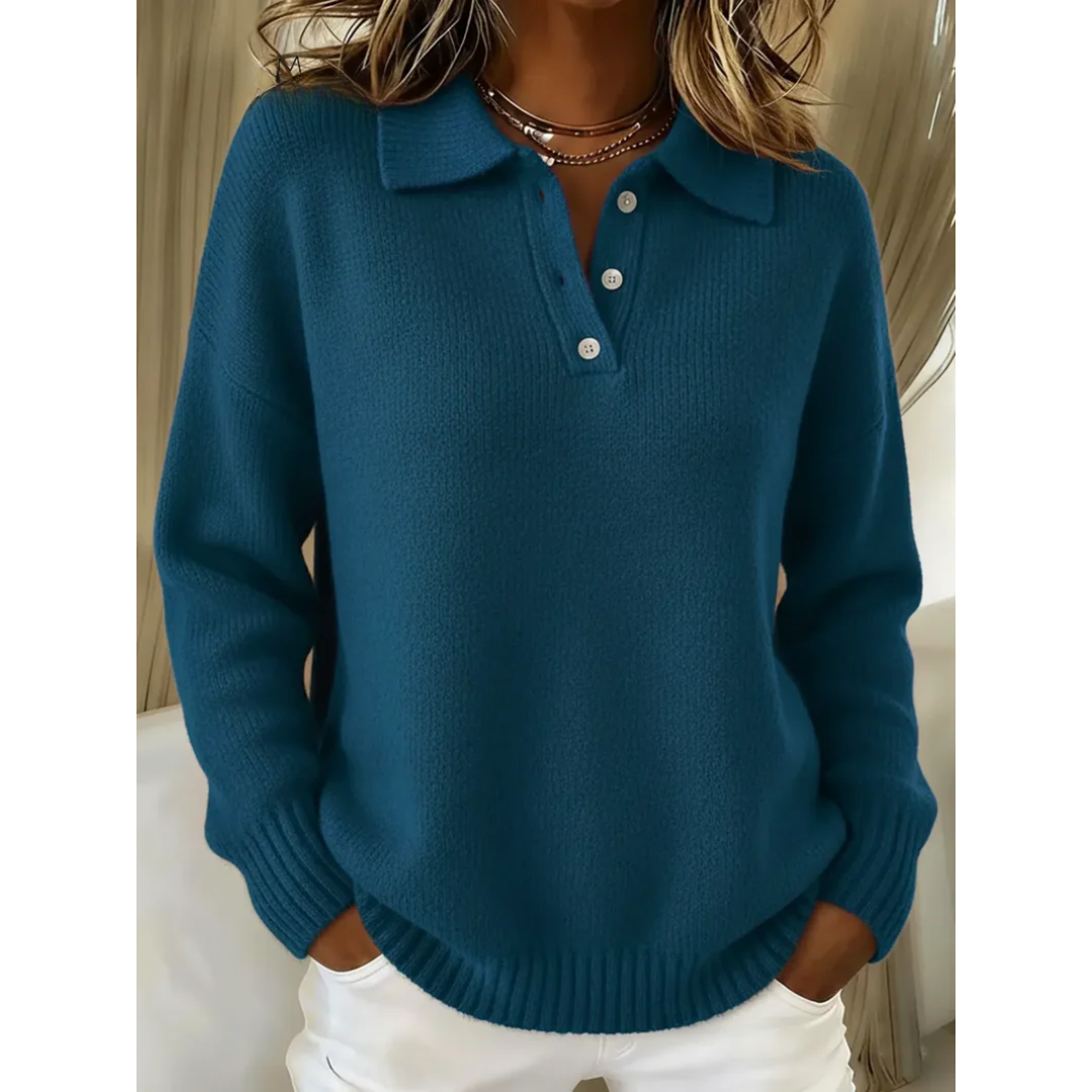 Helen | Knitted Polo Sweater