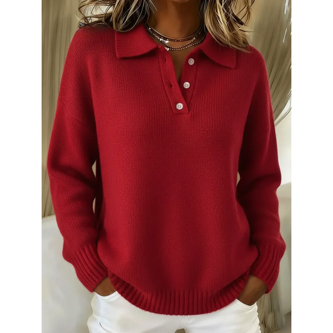 Helen | Knitted Polo Sweater