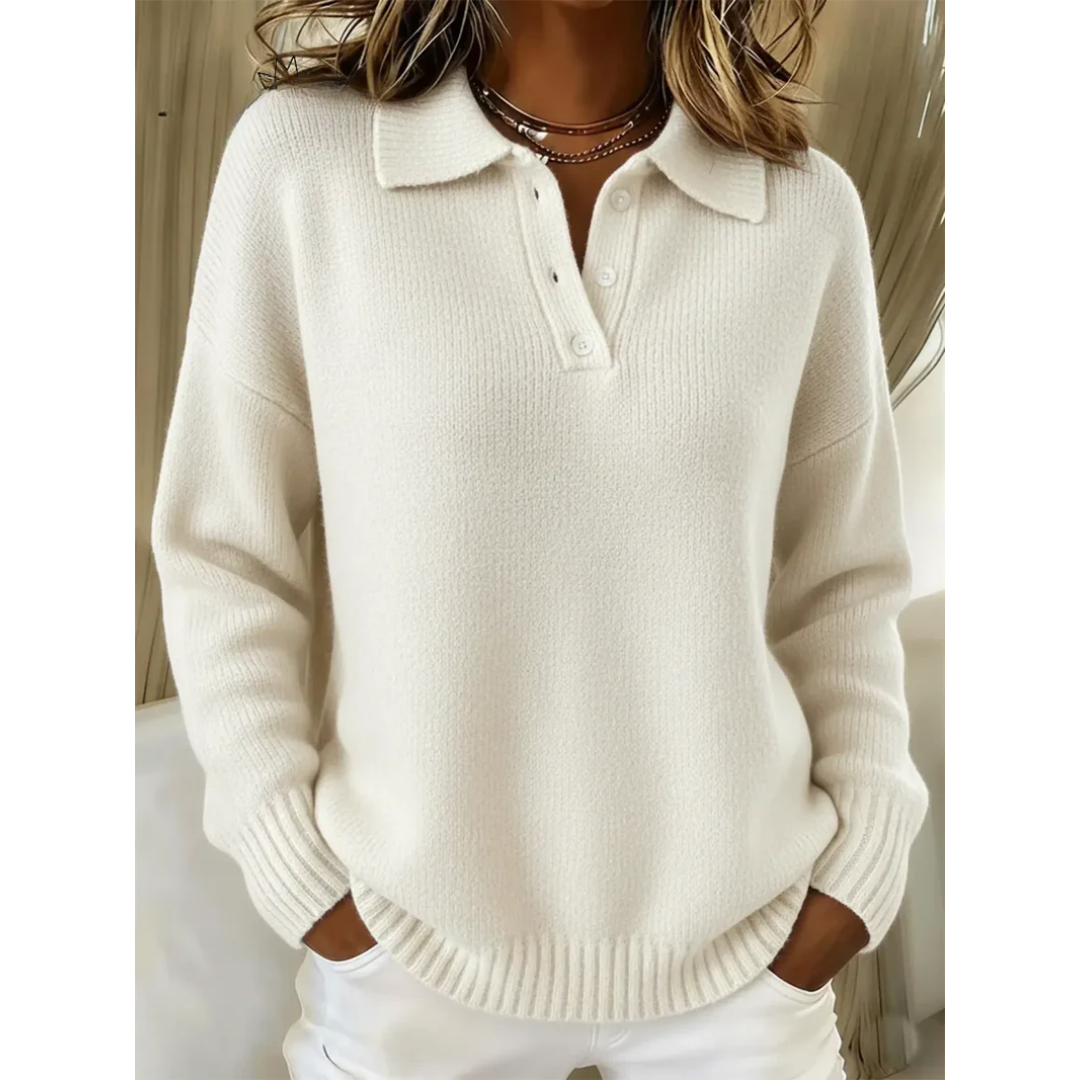 Helen | Knitted Polo Sweater
