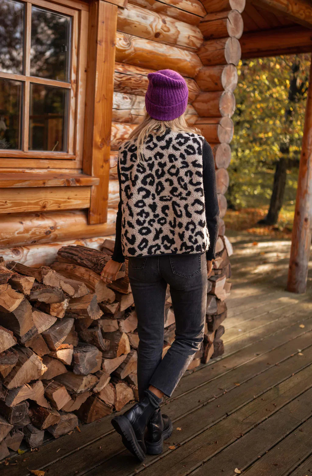 Maeve | Cozy Leopard Fleece Gilet