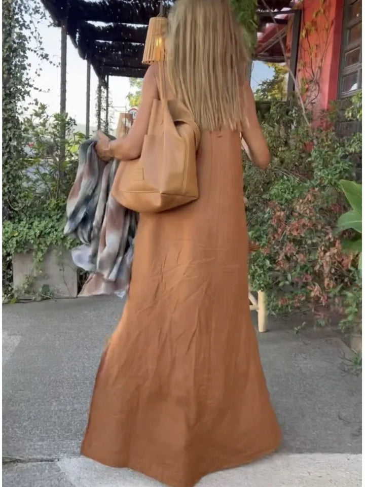 Georgina - Robe longue à licou