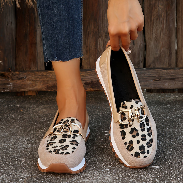 Animal Print Cushioned Loafers