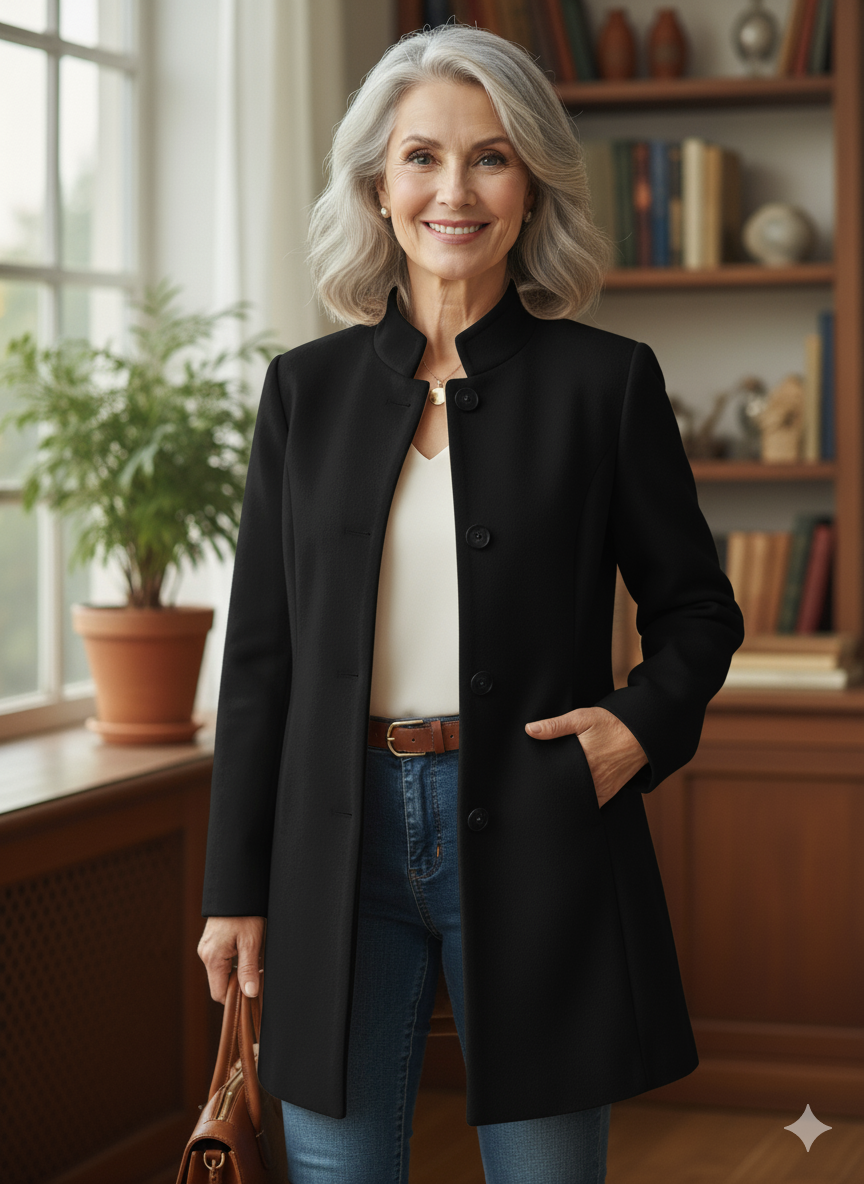 Anne | Elegant Long Blazer-Style Jacket