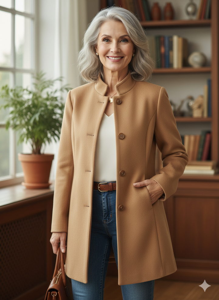 Anne | Elegant Long Blazer-Style Jacket