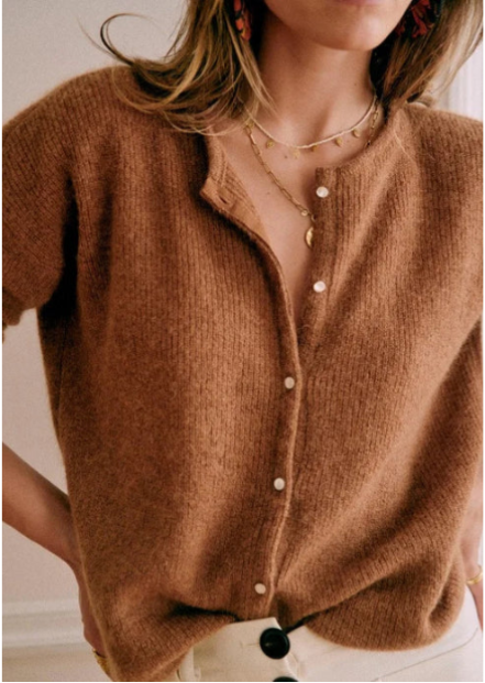 Élodie | Soft Buttoned Knit Cardigan